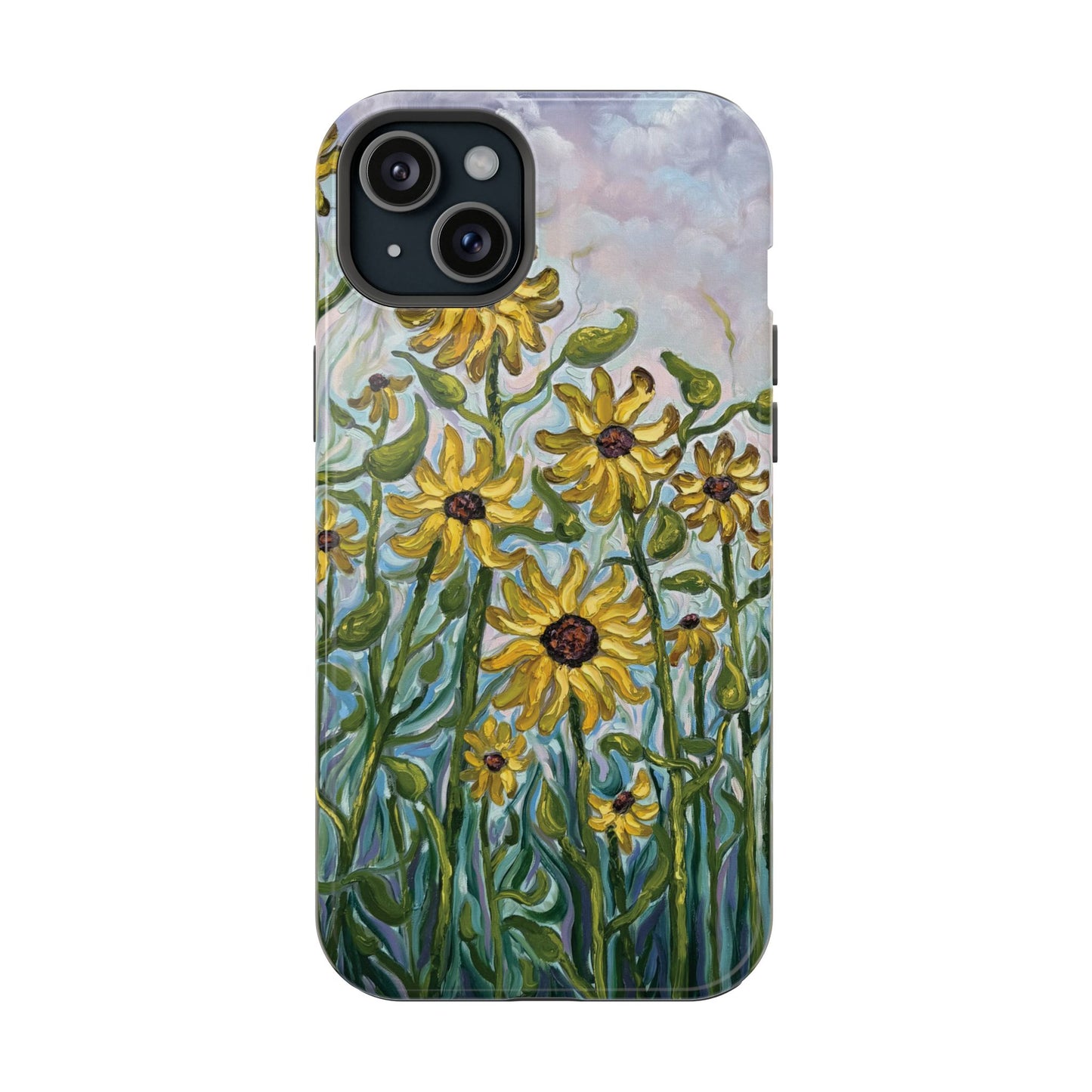 Floral Impact-Resistant Phone Case | Sunflower Design
