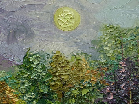 “Moonrise Over Harvest Bloom”