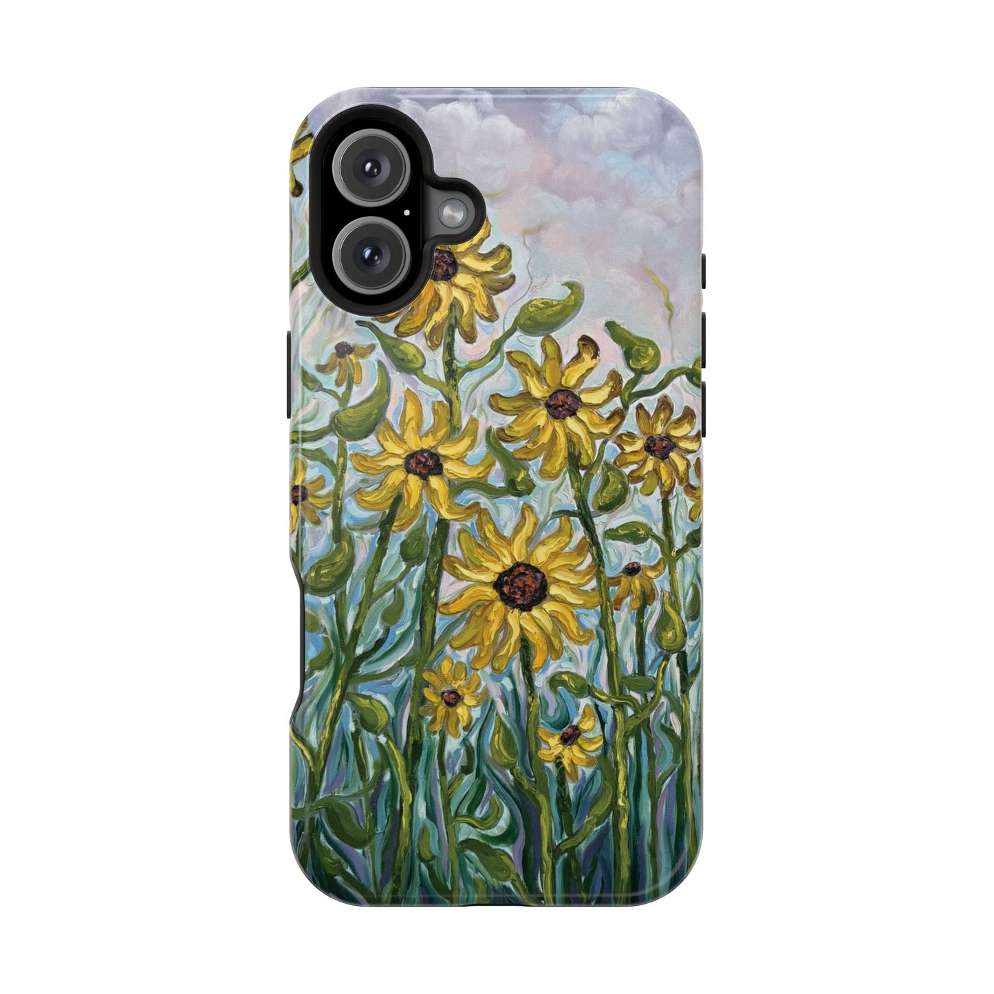 Floral Impact-Resistant Phone Case | Sunflower Design