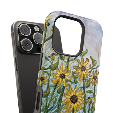 Floral Impact-Resistant Phone Case | Sunflower Design
