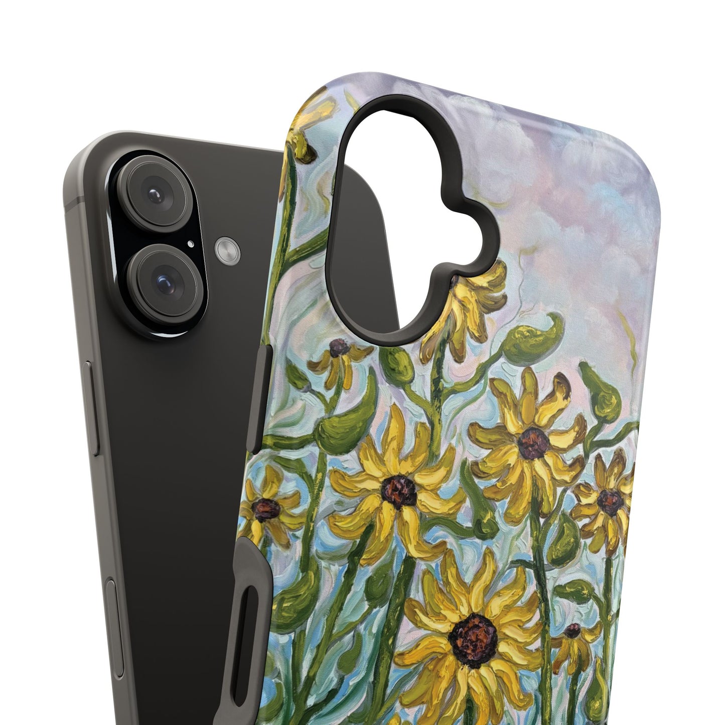 Floral Impact-Resistant Phone Case | Sunflower Design