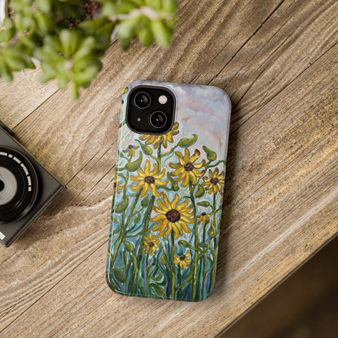 Floral Impact-Resistant Phone Case | Sunflower Design