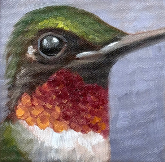 Miniature Ruby Throated Hummingbird