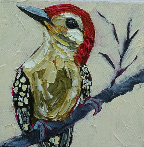 Red Bellied Woodpecker Painting