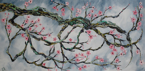 Original oil painting titled “Spring Solstice” 24 x 48"