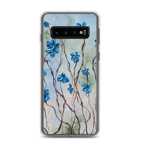 Blue Floral Samsung Case