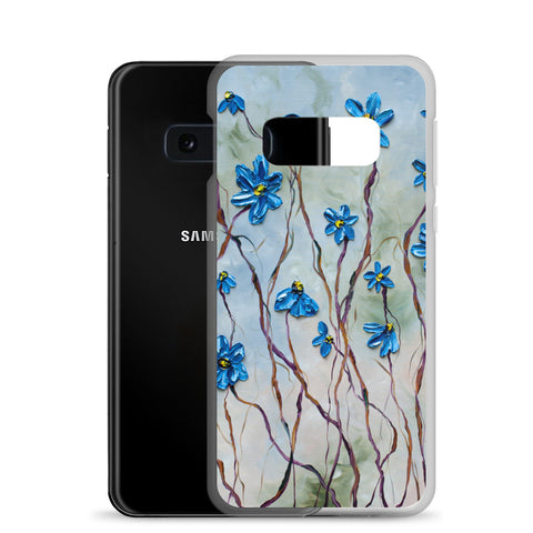 Blue Floral Samsung Case